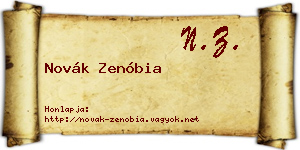 Novák Zenóbia névjegykártya
