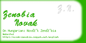 zenobia novak business card
